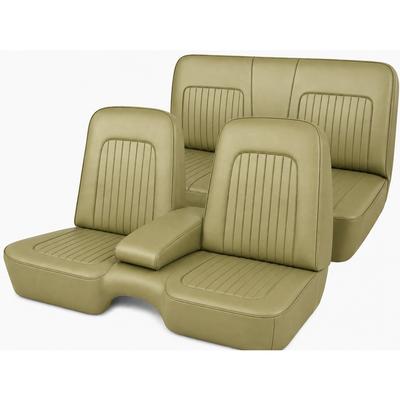 1967 Camaro; Standard Front Bench & Rear Seat Upholstery Set; Coupe; Ive Green/Gold