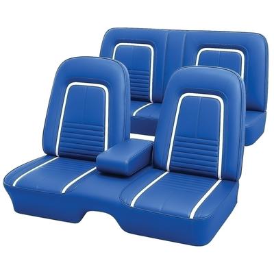 1967 Camaro; Complete Deluxe Interior Front Bench & Rear Seat Upholstery; Coupe; Bright Blue