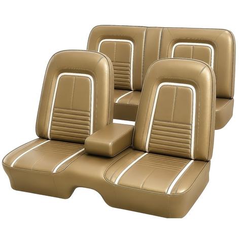 1967 Camaro Convertible With Front Bench Seat Gold Deluxe Full Set Upholstery
