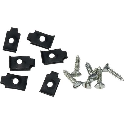 1956-57 Chevrolet Corvette; Headlight Ring Screws & J-Nuts; 12 Piece
