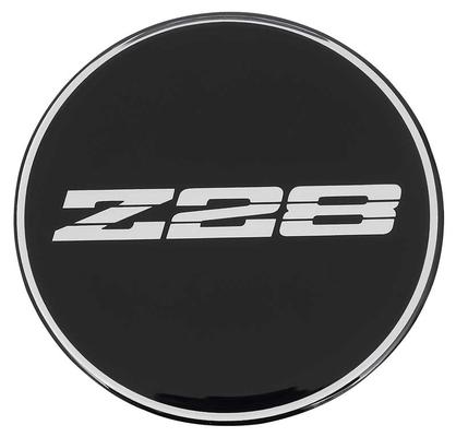 K151763BK - 1982-2002 Camaro Z28 Wheel Center Cap Emblem; with R15 Wheel; 2-15/16