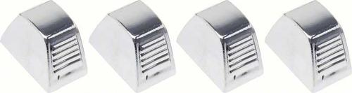 1965-81 Chevy, GMC, Pontiac; Dash Heater Control Knob Set; Chrome; Set of 4; Various Models