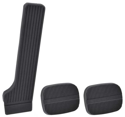 1962-67 Nova Manual Trans; 3-Piece Pedal Pad Set; Oval Style