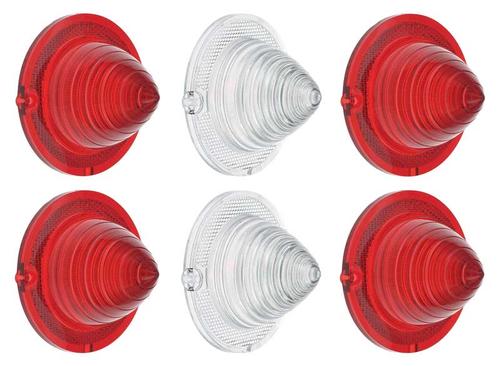 1960 Chevy Impala; Tail Lamp & Back Up Light Lens Set; 6 Piece Set; GM Licensed