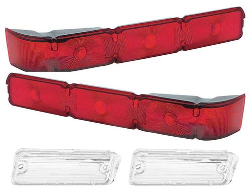1966 Caprice Tail Light Lens & Back Up light Lens Set; 4 Piece Set; Made in the USA!