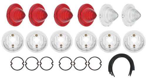 1960 Impala; Complete Rear Tail Lamp Lens, Housing, & Gasket Set