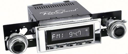 1969 Camaro Laguna Am/Fm Radio - Chrome Radio, Buttons & Bezel & Chrome Knobs w/Black Dot