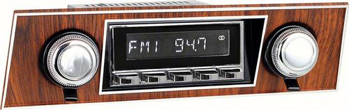 1968 Camaro Retrosound Laguna Radio - Chrome Radio, Buttons & Knobs w/Walnut Face Plate
