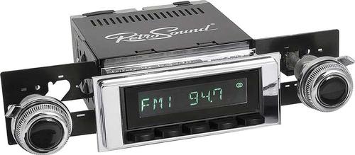 1967-69 Dodge Dart RetroSound Hermosa Am/Fm Radio - Black Radio, Buttons & Knobs w/Chrome Bezel