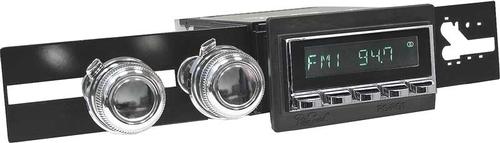 1971-75 Road Runner RetroSound Hermosa Am/Fm Radio - Chrome Radio, Buttons & Knobs w/Black Bezel