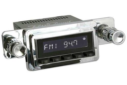 1964-66 RetroSound Laguna Series Radio - Black Face/Black Buttons/Chrome Bezel/Chrome Knobs