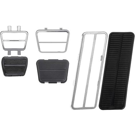1971-72 Chevy, GMC Pickup, Blazer, Jimmy, Suburban; Pedal Pad Kit; with Trim Plates; with Auto Trans; 6 Piece Set