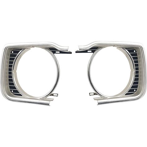 1975-76 Dart Headlamp Bezel - RH & LH Set