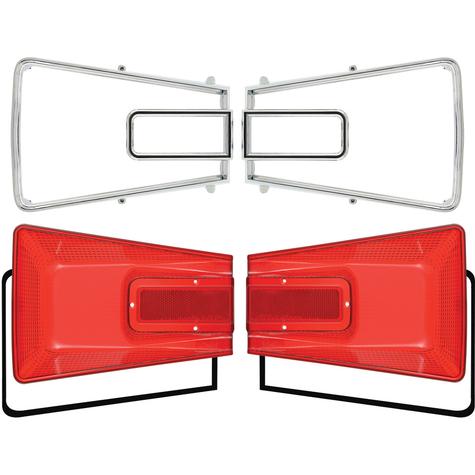 1966 Coronet Tail Lamp Kit; Lenses, Bezels, and Gaskets; LH and RH Sides