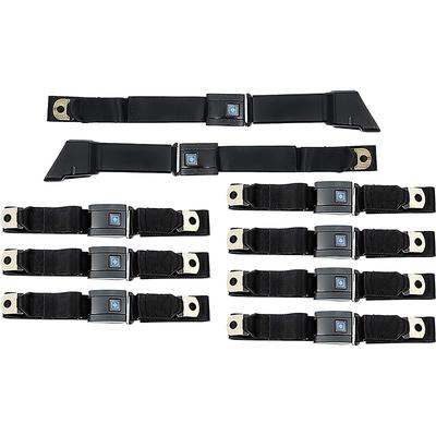 1967-72; Chevrolet / GMC Suburban; Seat Belt Set; Retractable RH and LH; Non-Retractable Center; 9-Pcs