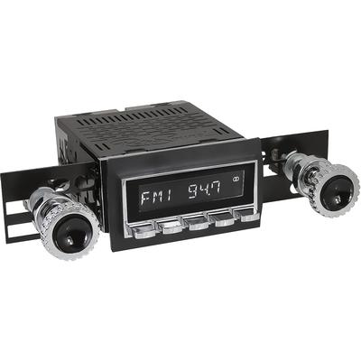 1960-63 Chevrolet/GMC; Long Beach Radio; with SiriusXM; Chrome Radio, Buttons & Knobs; w/Black Bezel