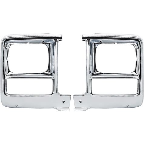 1979-80 Chevy; GMC; Pickup; Blazer; Jimmy; Suburban; Chrome Headlamp Bezels; with Rectangle Headlamp Bulbs; LH & RH; Pai