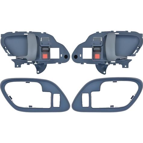 1995-02 Chevy, GMC Pickup Truck, SUV; Inner Door Handle Set; With Bezels; Power Locks; Black Lever; Blue Housing