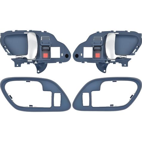 1995-02 Chevy, GMC Pickup Truck, SUV; Inner Door Handle Set; With Bezels; Power Locks; Chrome Lever; Blue Housing