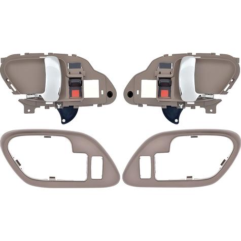 1995-02 Chevy, GMC Pickup Truck, SUV; Inner Door Handle Set; With Bezels; Power Locks; Chrome Lever; Brown Housing