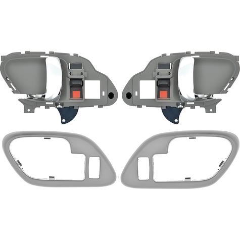 1995-02 Chevy, GMC Pickup Truck, SUV; Inner Door Handle Set; With Bezels; Power Locks; Chrome Lever; Gray Housing