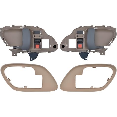 1995-02 Chevy, GMC Pickup Truck, SUV; Inner Door Handle Set; With Bezels; Manual Locks; Black Lever; Beige Housing