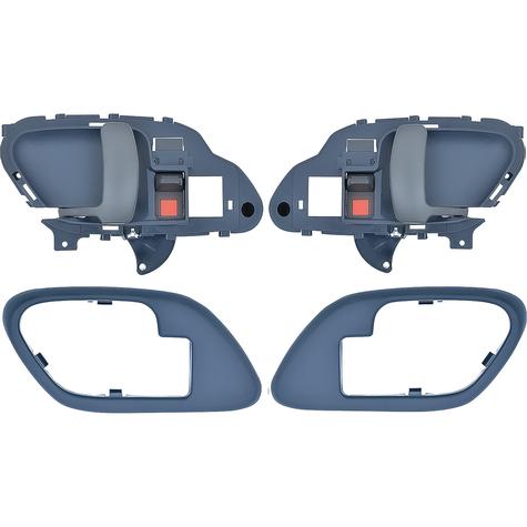 1995-02 Chevy, GMC Pickup Truck, SUV; Inner Door Handle Set; With Bezels; Manual Locks; Black Lever; Blue Housing