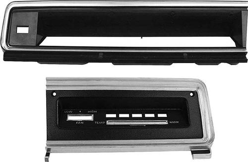 1967-69 Dodge Dart Standard Dash Bezel Set; with AC; Gauge Bezel; AC & Heater Control Bezel