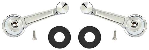 1962-66 Dodge, Plymouth A & B Body; Window Crank Handles; with Hardware; Pair