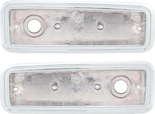 1970 Dodge Coronet Rear Side Marker Bezels; Pair
