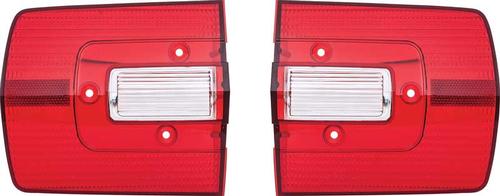 1968 Plymouth GTX / Road Runner Tail Lamp Lenses; with Gaskets; Pair