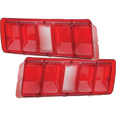 1971 Plymouth Road Runner, GTX, Satellite; Tail Lamp Lenses; without Black Trim; Pair