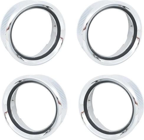1968 Dodge Charger Tail Lamp Bezel Set; 4 Piece Set