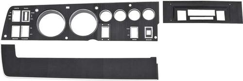 1968 Mopar B-Body Rallye Dash Bezel Set; with AC; with AM / FM; 3 Piece Set