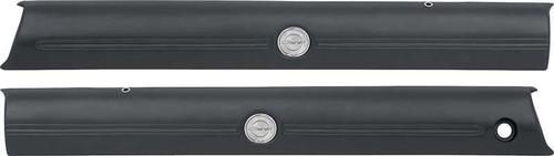 MD706100 - 1970 Charger; Front Upper Door Panels; Black; with Emblems