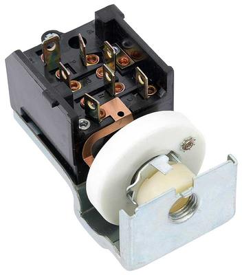 1962-81 AMC, Chrysler, Dodge, Plymouth; Headlamp Switch; 7 Terminals Plus Ground; with 1-5/8" Rheostat