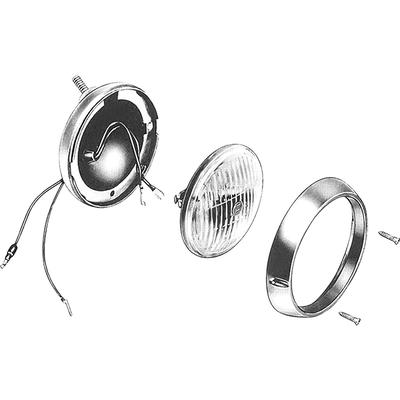 1970-71 Cuda Road Lamp Housing and Bezel Set; 4 Piece Set