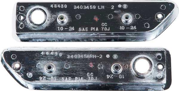 1970-71 Challenger; Front Fender Side Marker Bezel Set; Pair
