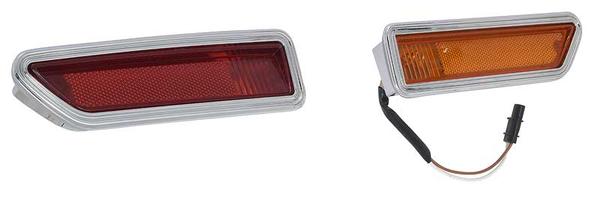 1970-71 Dodge Challenger; Side Marker Lamp Set; Front and Rear; 4 Piece Set