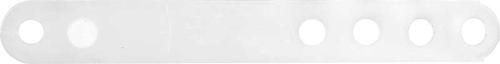 1 Pin Strap Clip, 3 1/2", Clear