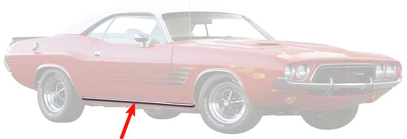 MN1449 - 1972-74 Dodge Challenger Rocker Panel Moldings