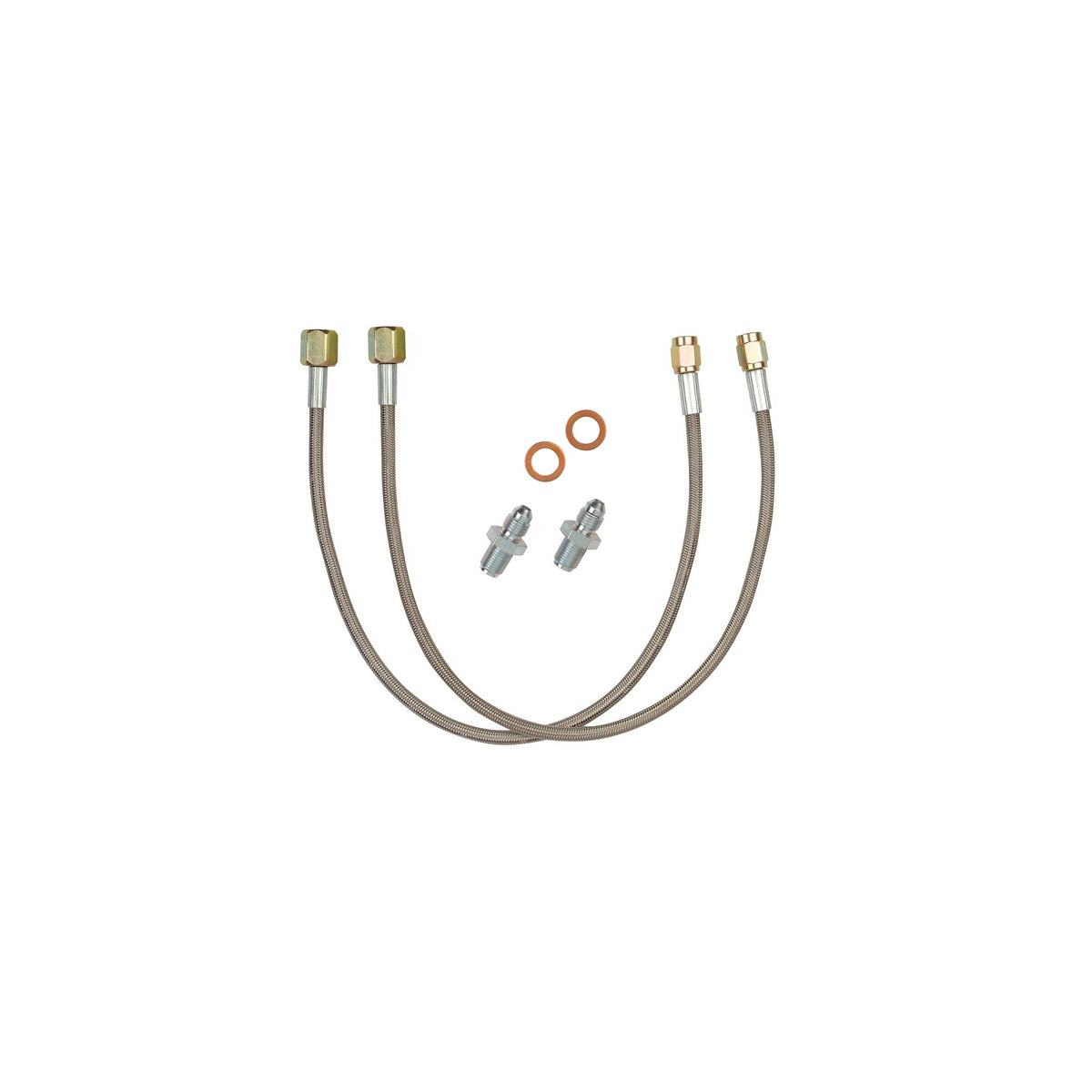 Mustang II Caliper Stainless Steel Brake Lines