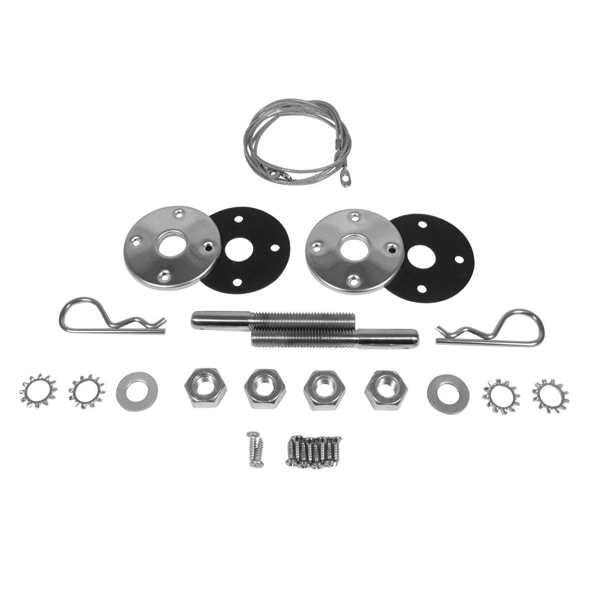 Trim Parts 1969-1974 Mopar 25" Stainless Steel Hood Pin Kit - (MPHP125KSZ)