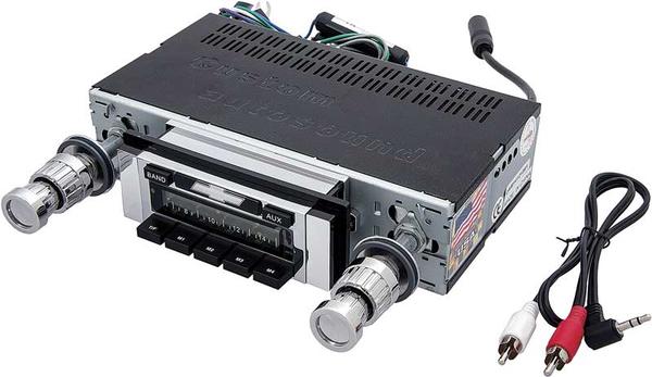 1963-64 Full Size Chevrolet Chrome Face 200W Am/Fm Stereo Radio With Auxiliary Input