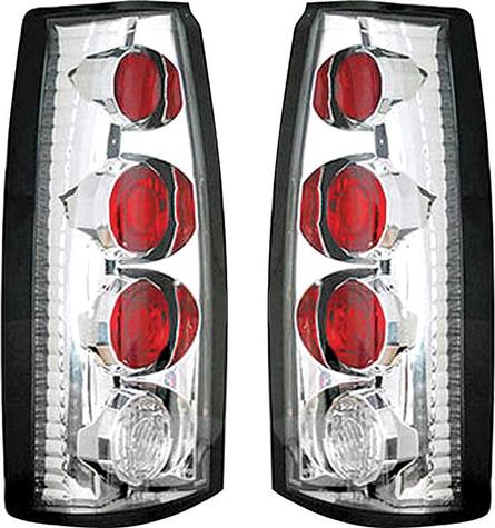 1988-99 GM Truck Euro G1 Series Chrome Tail Lamps with Clear Lens
