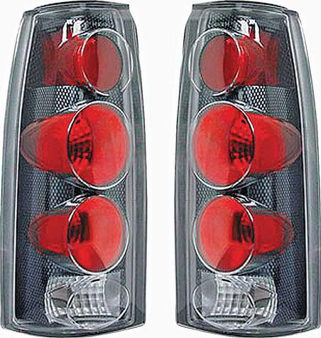 1988-99 GM Truck Euro G2 Series Carbon Fiber Tail Lamps with Clear Lens
