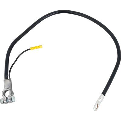 Universal 30" Negative Top Post Battery Cable; Black