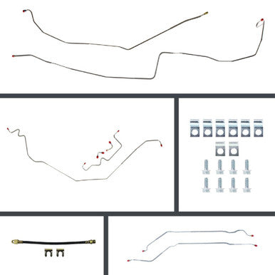 The Right Stuff 68 Firebird Power Front Disc Conversion Rear Drum Pre-Bent OE Steel Brake Lines - (POP68H2)