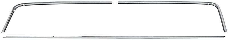PW1093 - 1967-72 Chevrolet, GMC Truck; Rear Window Molding Set; with Large Window; Stainless Steel; 6 Piece Set
