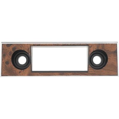 1968 Firebird: Radio Face Plate; For Aftermarket Radios; Burlwood Grain; 1-13/16" x 4-1/8" opening